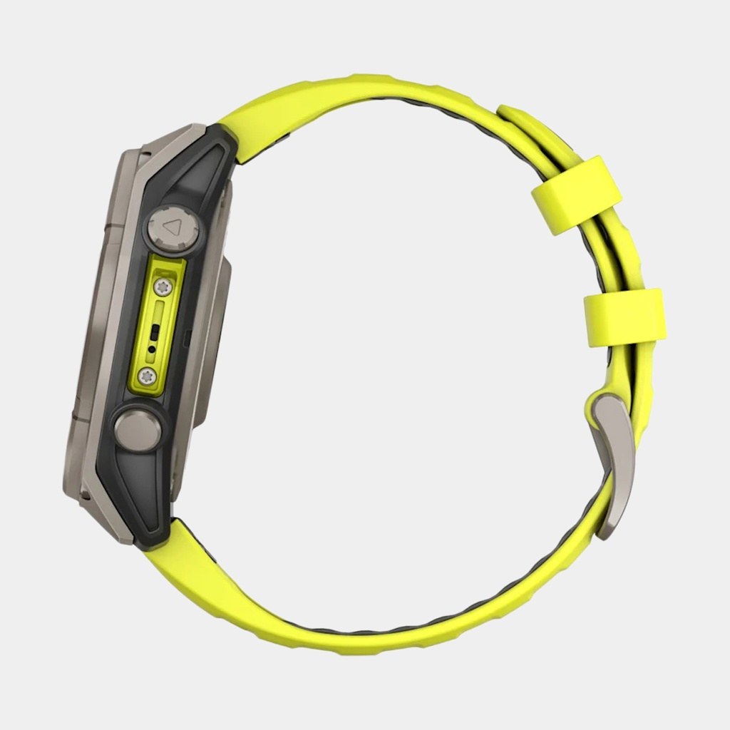 Fenix 8 Solar Sapphire Titanium w/ Yellow / Graphite Silicone Band