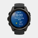 Fenix 8 Amoled Sapphire Titanium Carbon Gray DLC w/ Black / Pebble Gray Silicone Band