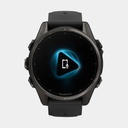 Fenix 8 Amoled Sapphire Titanium Carbon Gray DLC w/ Black / Pebble Gray Silicone Band