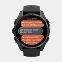 Fenix 8 Amoled Sapphire Titanium Carbon Gray DLC w/ Black / Pebble Gray Silicone Band