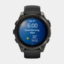 Fenix 8 Amoled Sapphire Titanium Carbon Gray DLC w/ Black / Pebble Gray Silicone Band