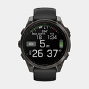 Fenix 8 Amoled Sapphire Titanium Carbon Gray DLC w/ Black / Pebble Gray Silicone Band