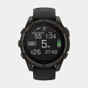 Fenix 8 Solar Sapphire Titanium DLC Carbon Grey w/ Black  w/ Black / Pebble Gray Silicone Band