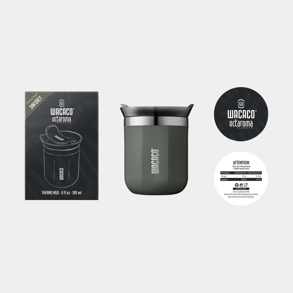 Octaroma Vacuum Insulated Coffee Mug 180ml Carmine Red