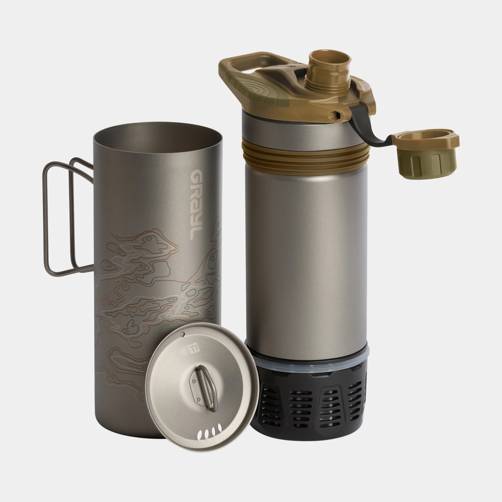 Geopress Purifier Bottle Titanium Covert Black