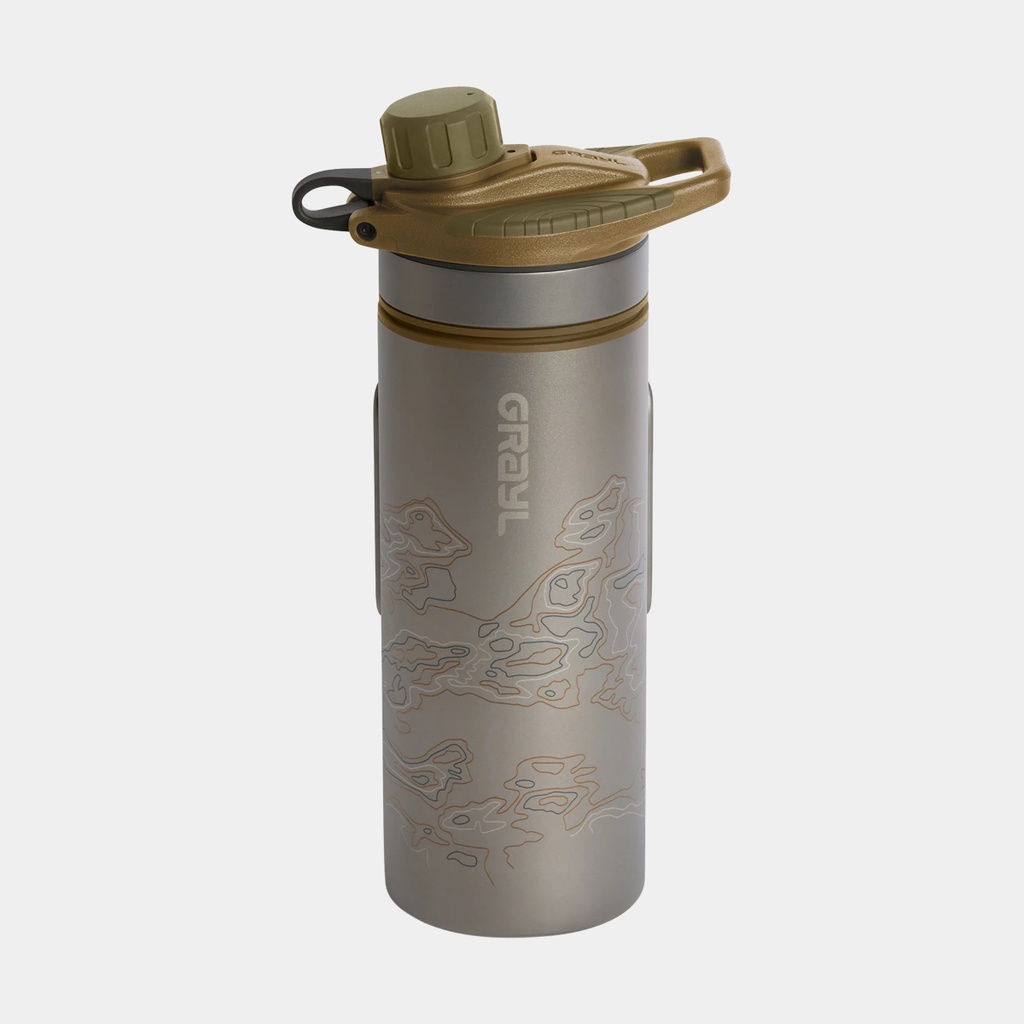 Geopress Purifier Bottle Titanium Covert Black