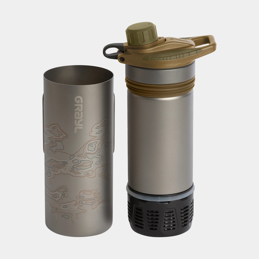 Geopress Purifier Bottle Titanium Covert Black