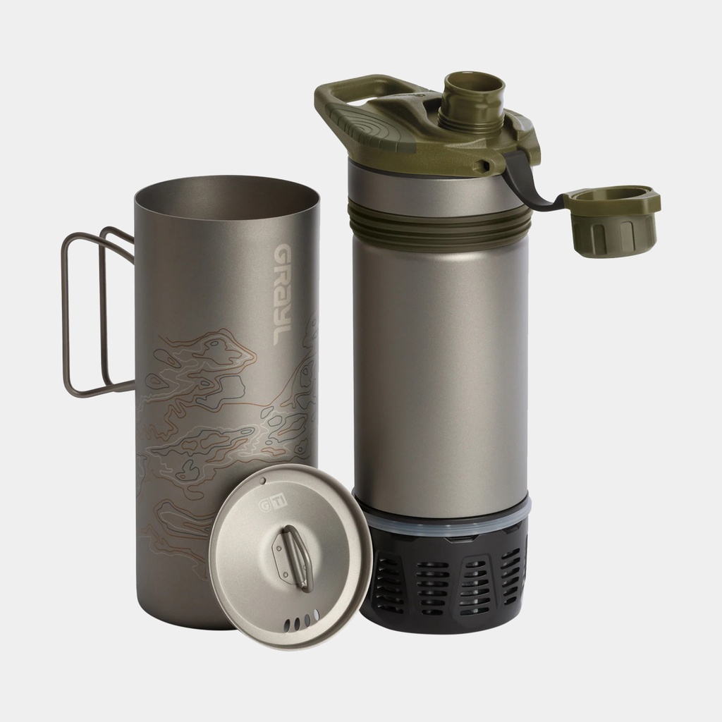 Geopress Purifier Bottle Titanium Covert Black