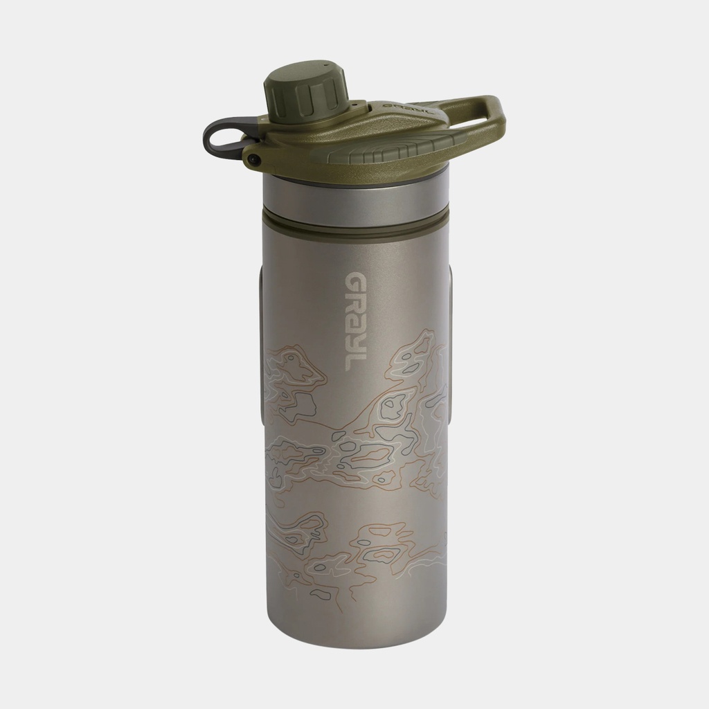 Geopress Purifier Bottle Titanium Covert Black