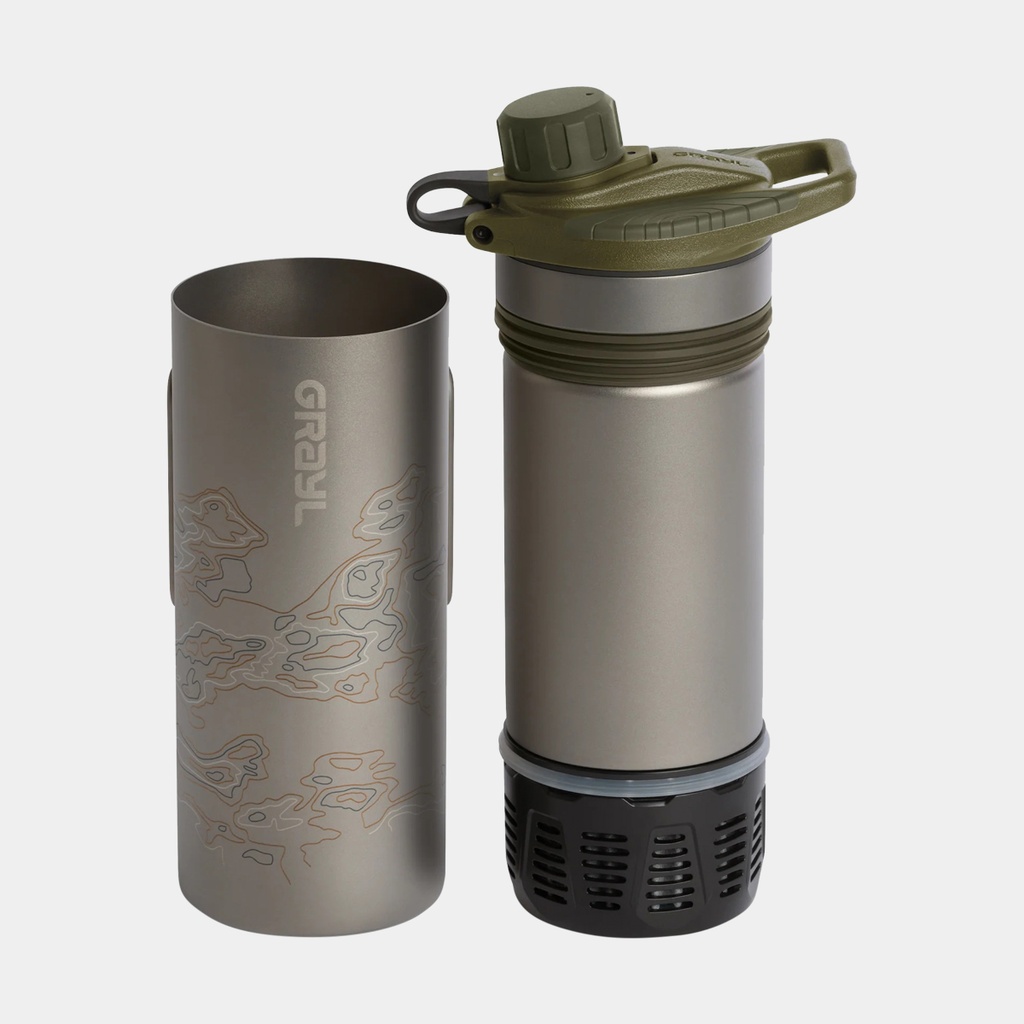 Geopress Purifier Bottle Titanium Covert Black