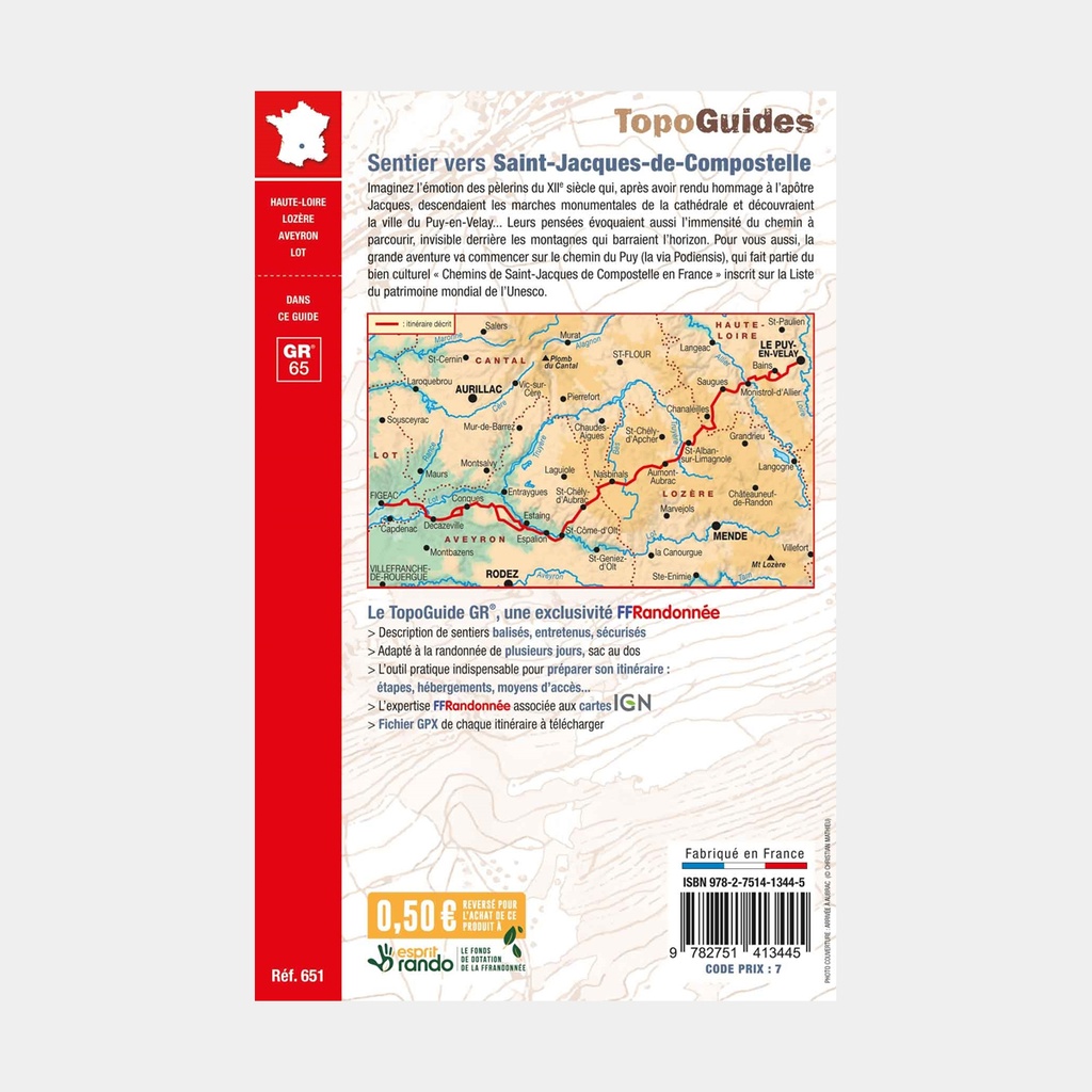 GR65 - Sentier Saint-Jacques-de-Compostelle - Le Puy-Figeac