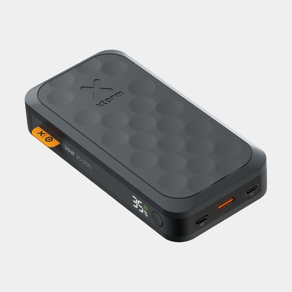 100W Rugged Flashlight Power Bank 40.000mAh Torch Black / Orange