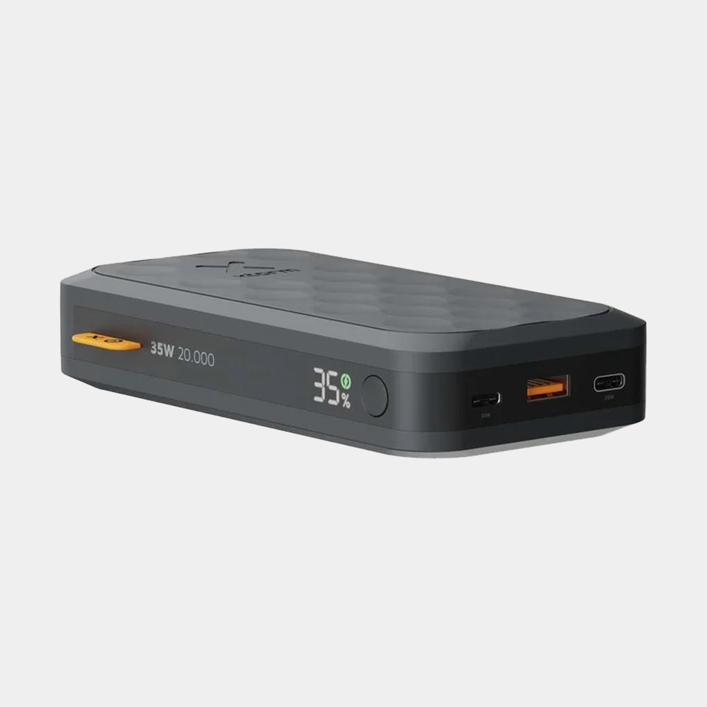 100W Rugged Flashlight Power Bank 40.000mAh Torch Black / Orange