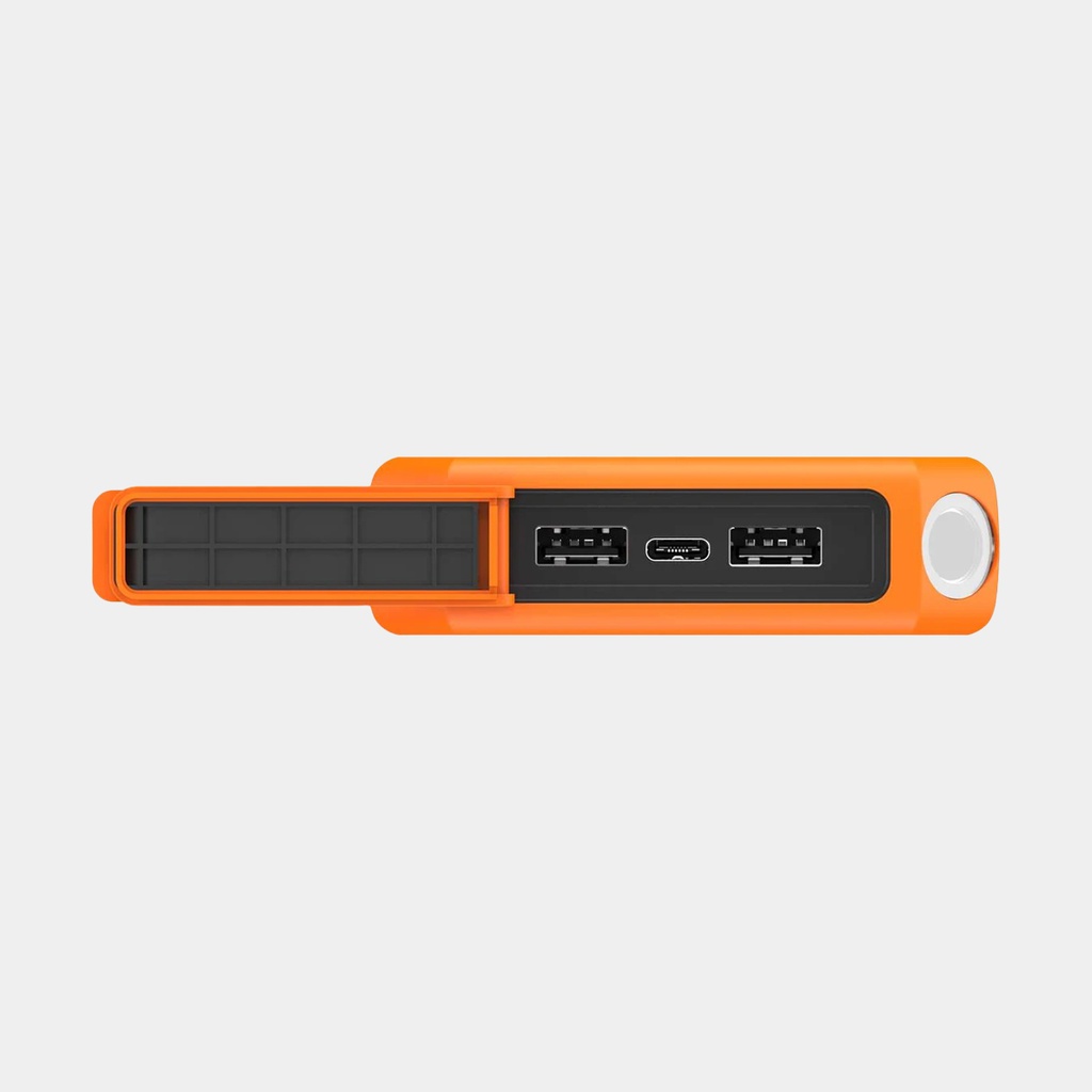 100W Rugged Flashlight Power Bank 40.000mAh Torch Black / Orange