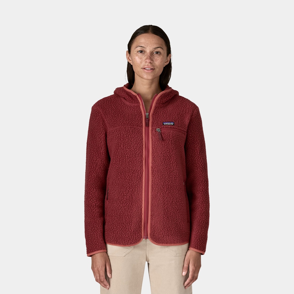 Retro Pile Fleece Vest Women Natural w/Ellwood Green