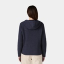 Retro Pile Fleece Vest Women Natural w/Ellwood Green