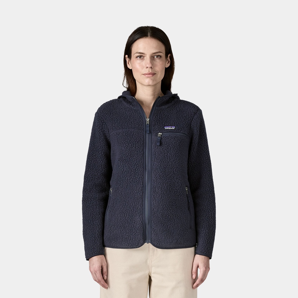 Retro Pile Fleece Vest Women Natural w/Ellwood Green
