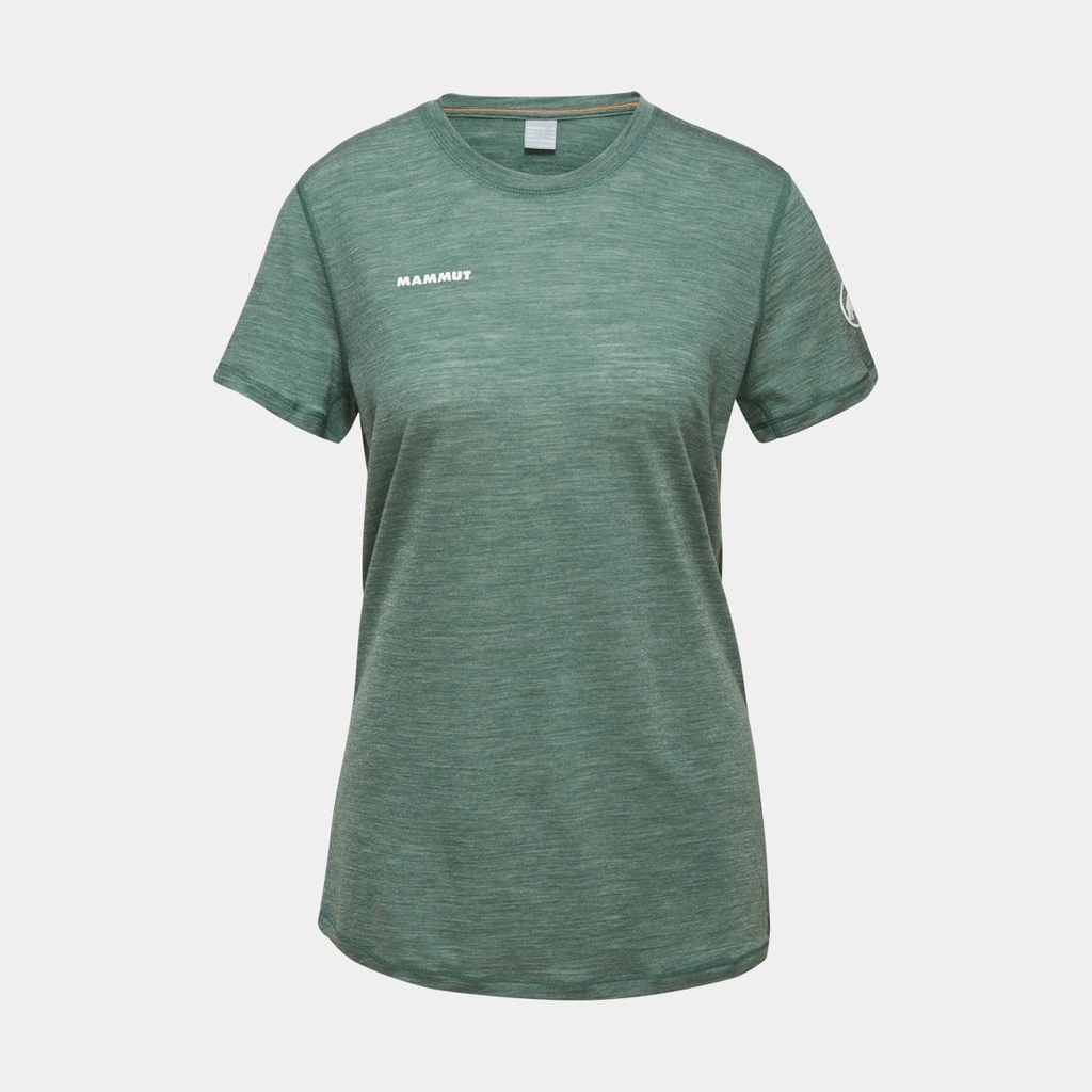 Tree Wool FL T-Shirt Women Dark Jade Melange