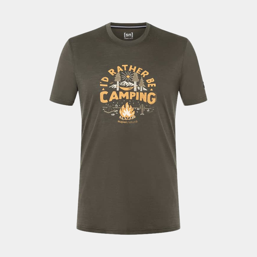 No Glamping Tee Jet Black / Various