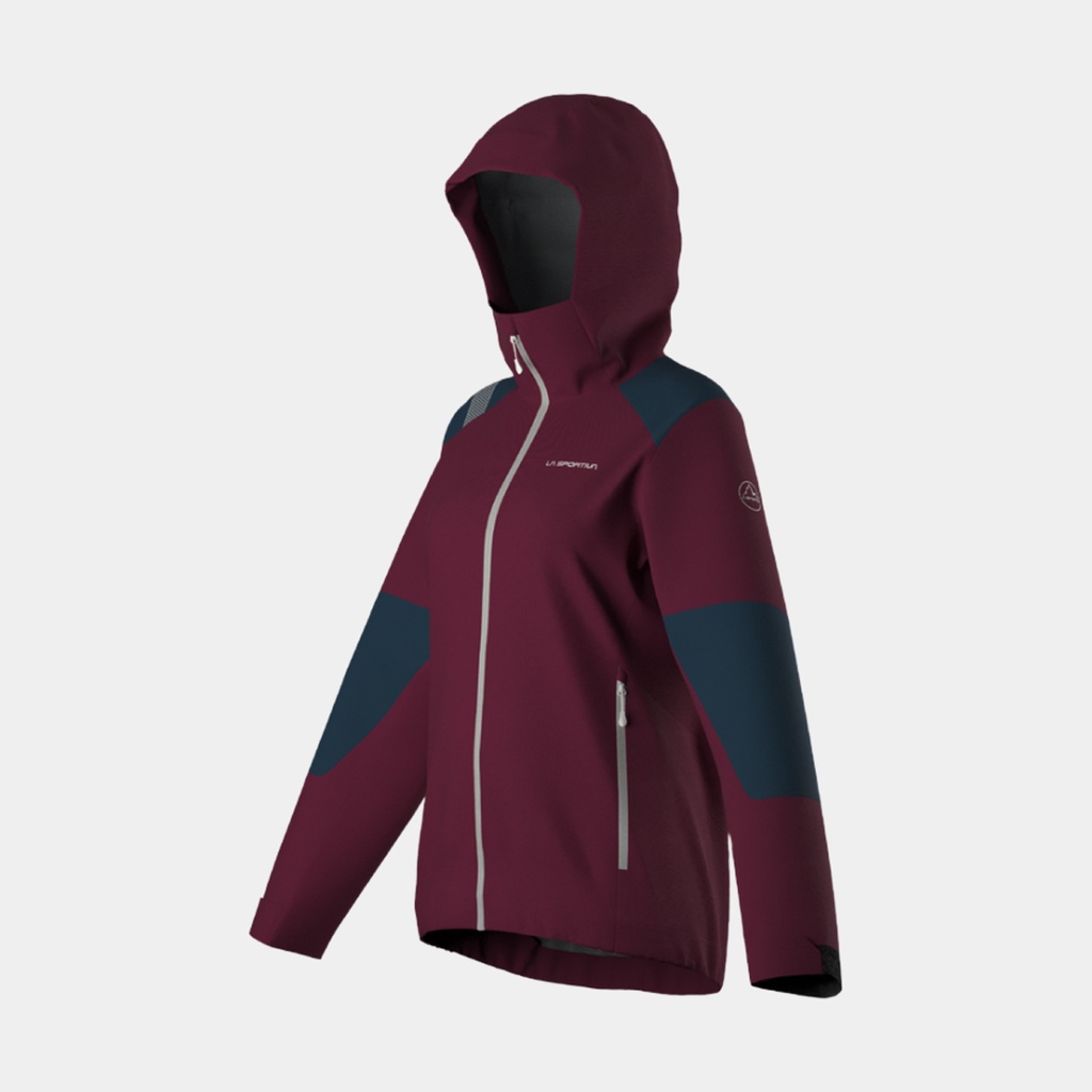 Roseg GTX Jacket Women Red Plum / Storm Blue