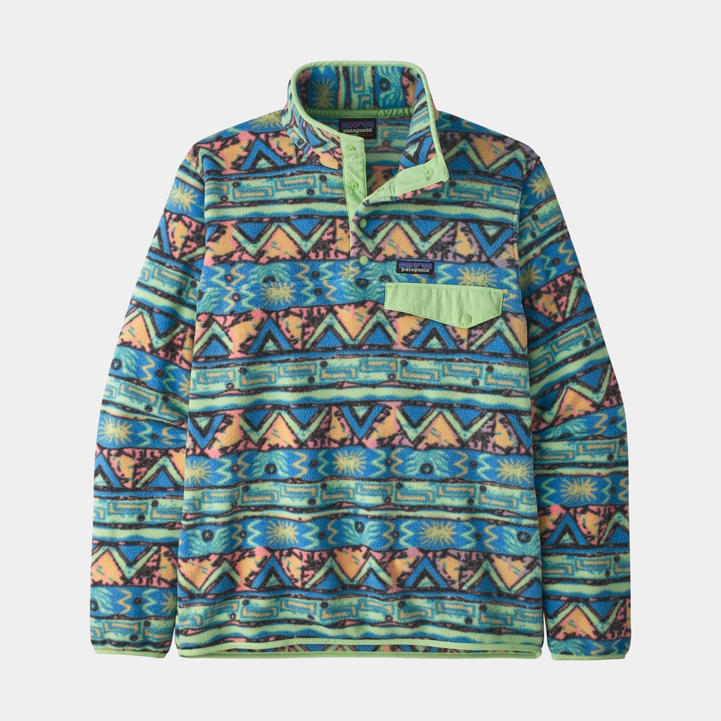 Lightweight Synchilla Snap-T Fleece Pullover High Hopes Geo: Salamander Green