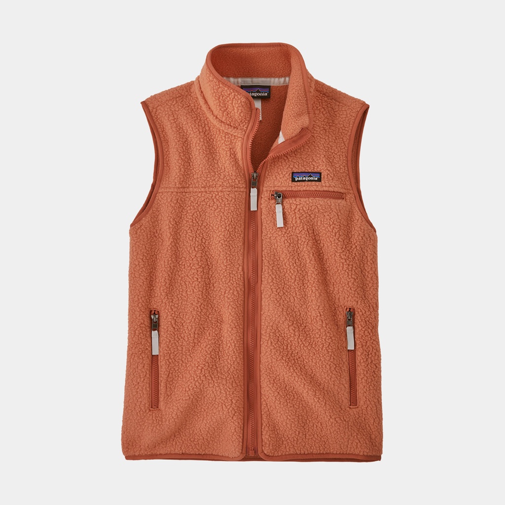 Retro Pile Fleece Vest Women Sienna Clay