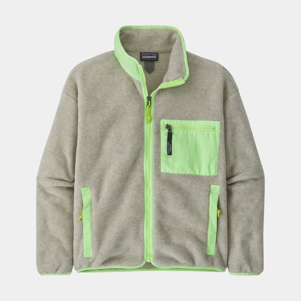 Synchilla Jacket Women Oatmeal Heather w/Salamander Green