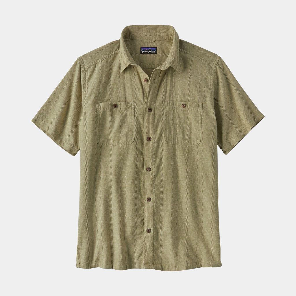 Back Step Shirt Swell Dobby: Buckhorn Green