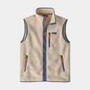 Retro Pile Fleece Vest Dark Natural w/Utility Blue