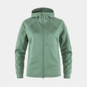 Abisko Grid Fleece Hoodie Women Patina Green