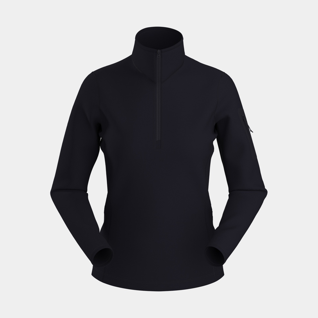 Kyanite Baselayer Zip Neck Women Black