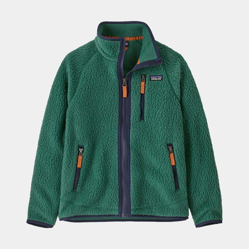 Retro Pile Jacket Kids Conifer Green