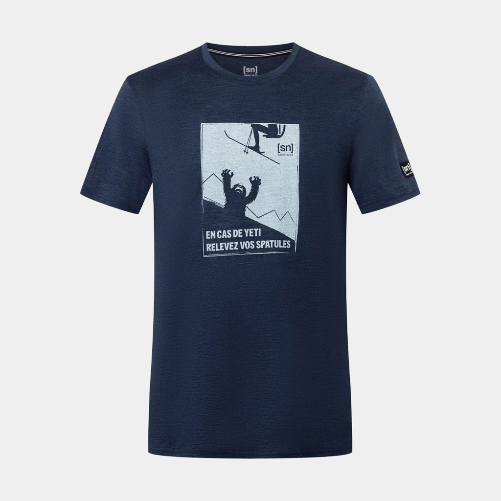 Yeti Tee Blue Iris Melange / Vapor Grey