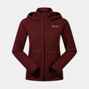 Darria Full Zip Hooded Jacket Women Dark Red