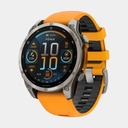 Fenix 8 Amoled Sapphire Titanium w/ Orange / Graphite Silicone Band