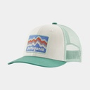 Trucker Hat Kids Ridge Rise Stripe: Heartleaf Green