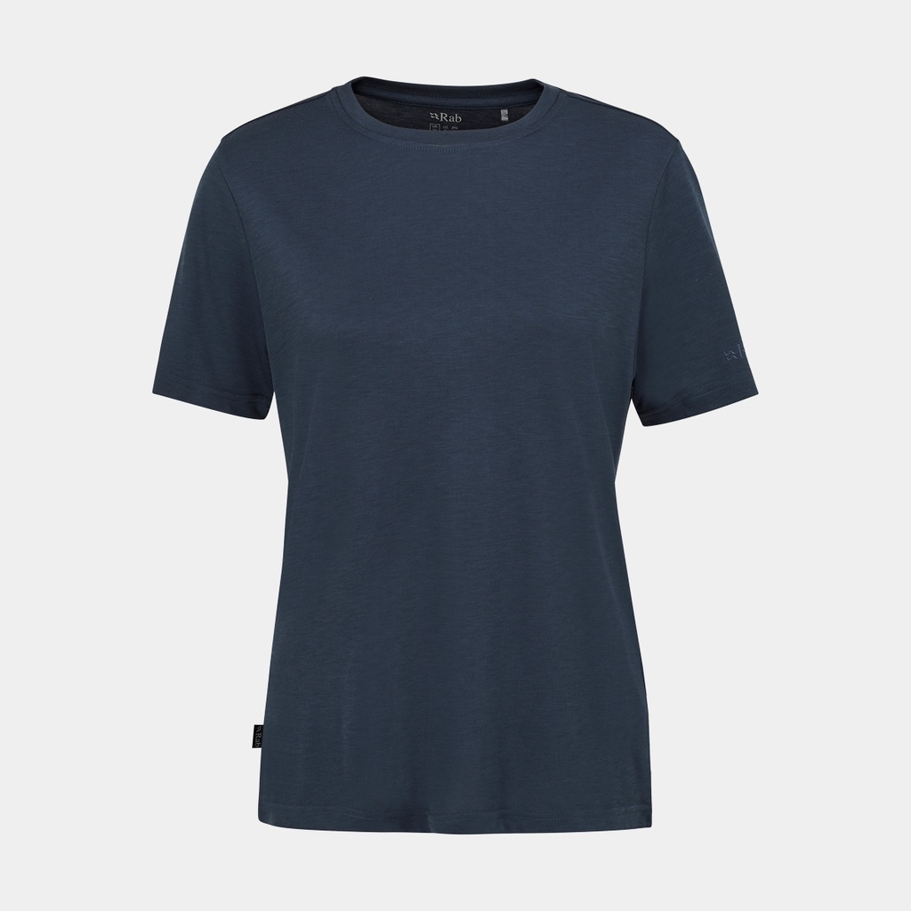 Crimp Logo Tee Women Tempest Blue