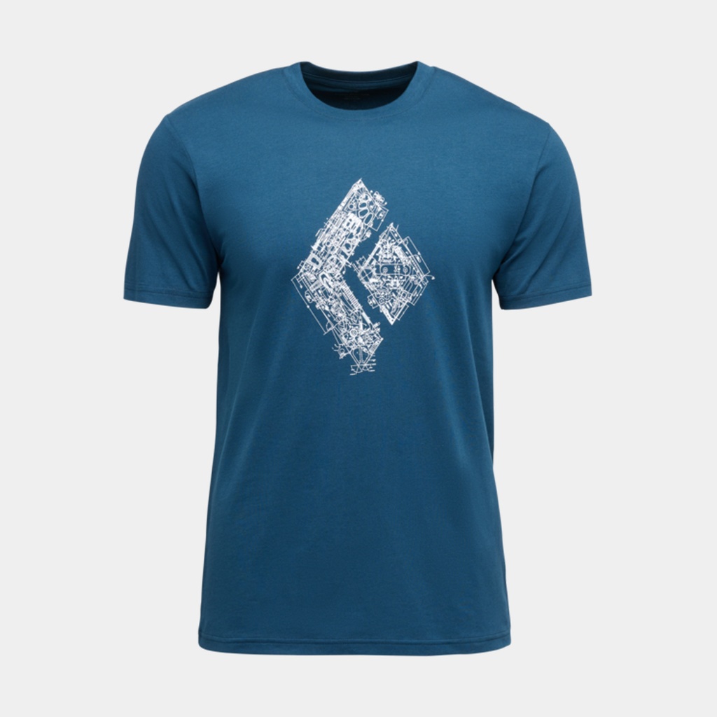 Engineered Diamond Short Sleeves Tee Indigo