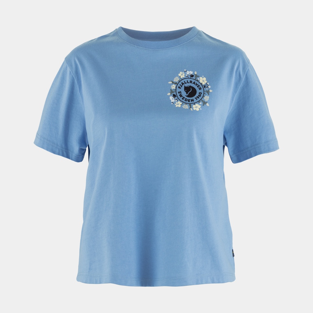 Fjällblomster Logo T-shirt Women Ultramarine