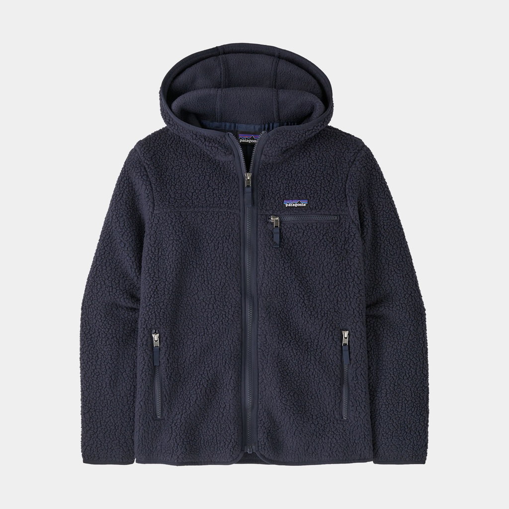 Retro Pile Hoody Women Sunken Blue