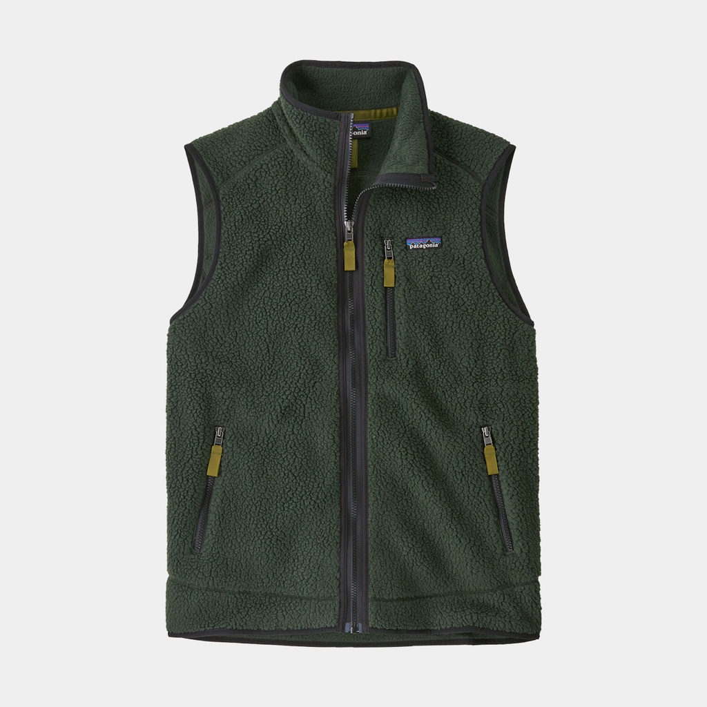 Retro Pile Fleece Vest Old Growth Green