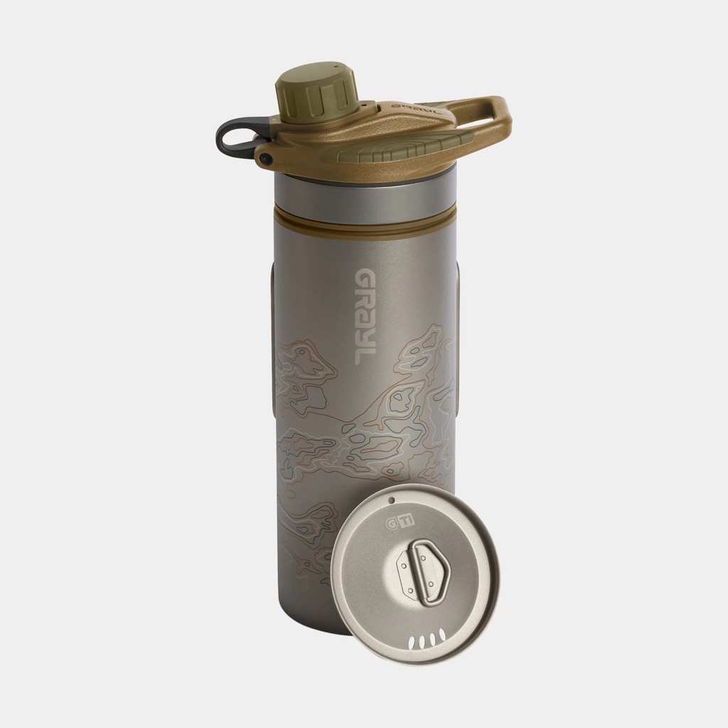 Geopress Purifier Bottle Titanium Coyote Brown