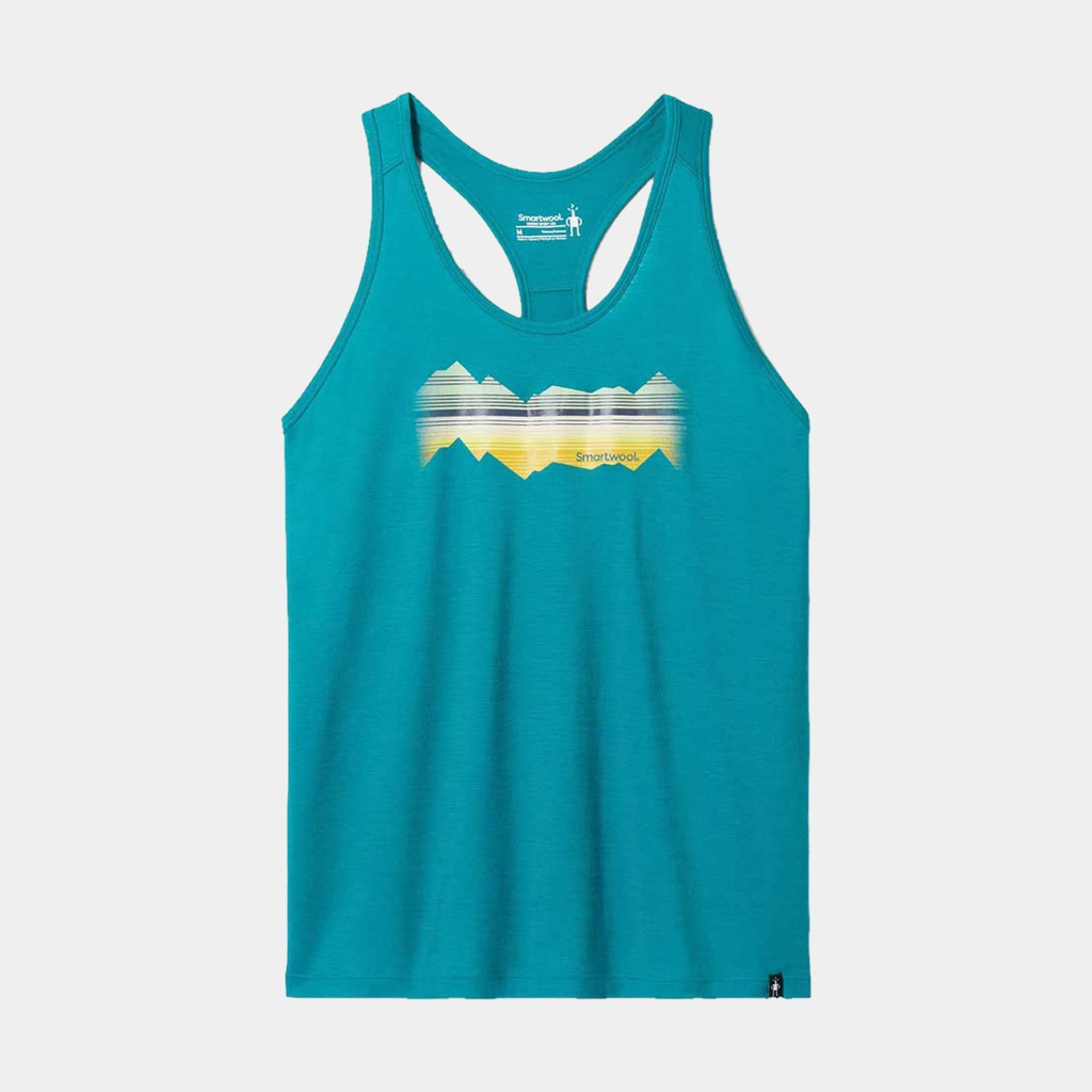 Mountain Horizon Graphic Tank Women Deep Lake