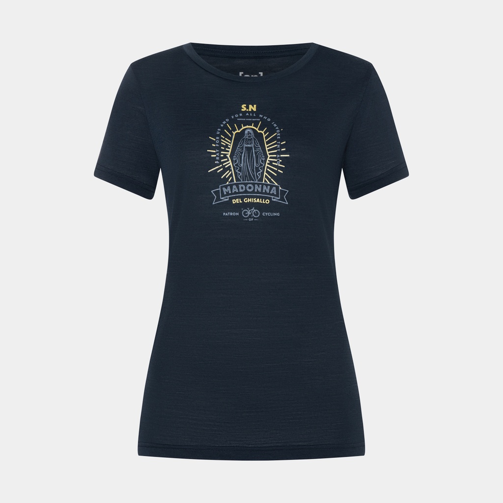 Santo Patrona Tee Women Blueberry / Vapor Grey / Gold