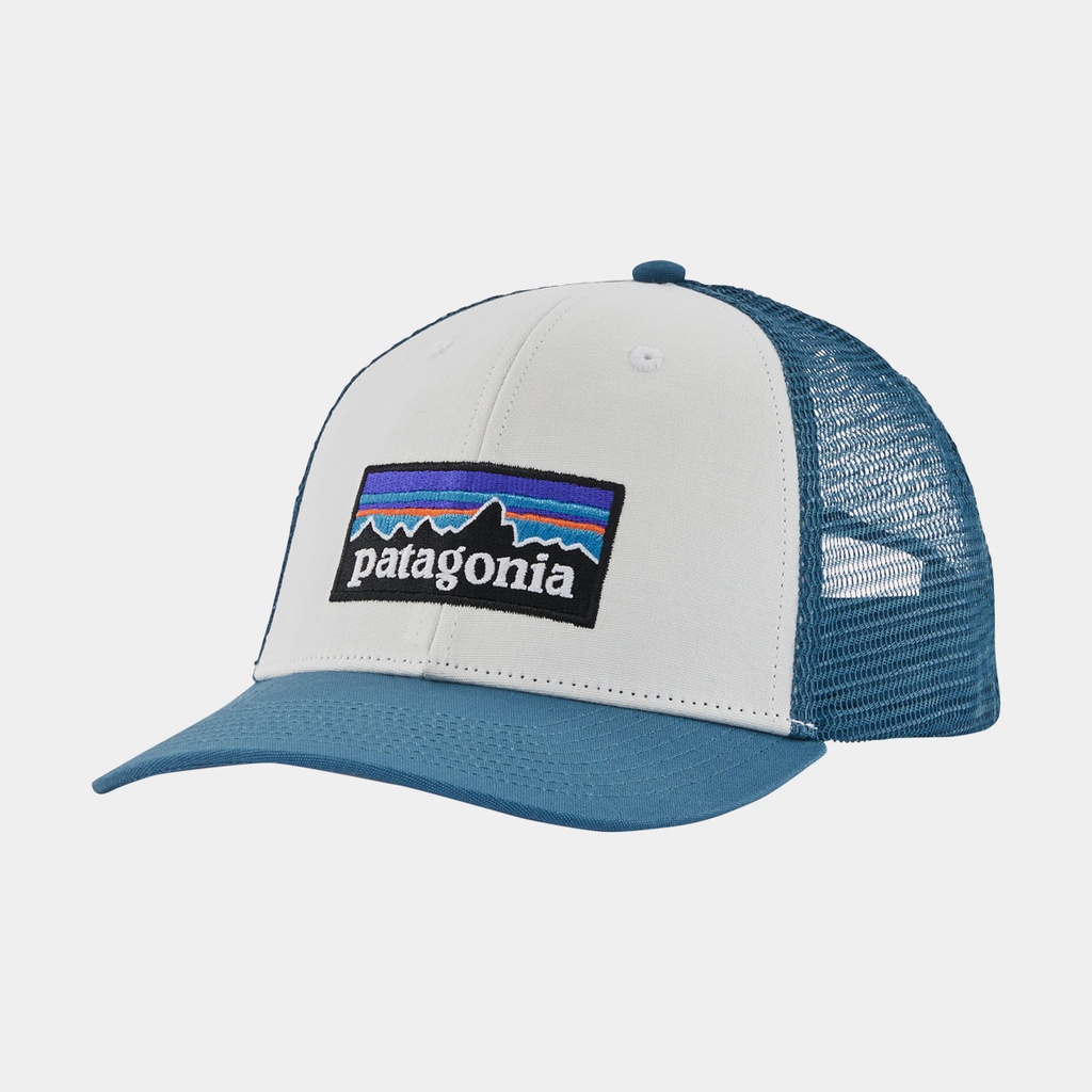 P-6 Logo LoPro Trucker Hat White w/Wavy Blue