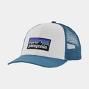 P-6 Logo LoPro Trucker Hat White w/Wavy Blue