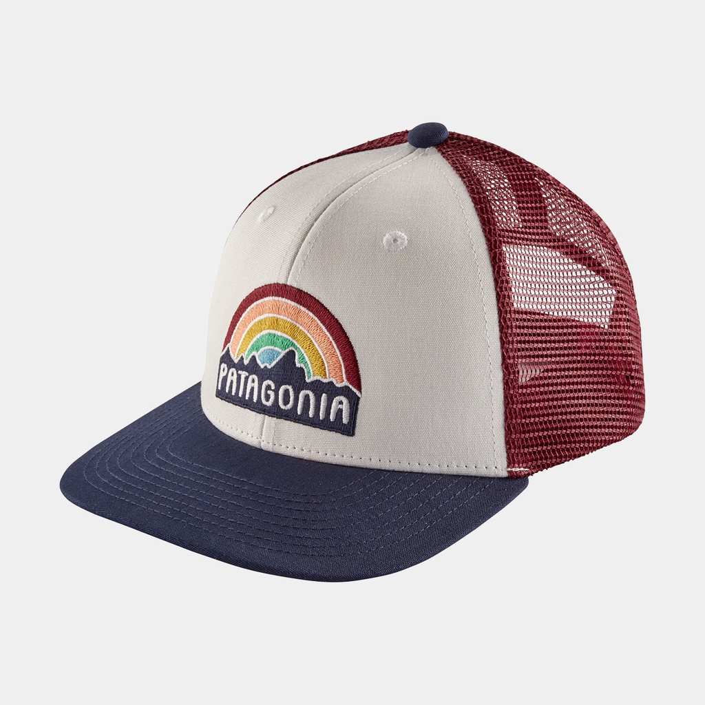 Trucker Hat Kids Fitz Roy Rainbow White