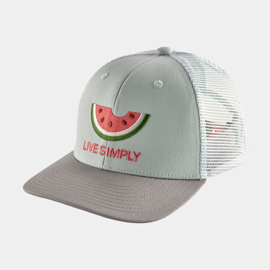 Trucker Hat Kids Live Simply Melon Atoll Blue