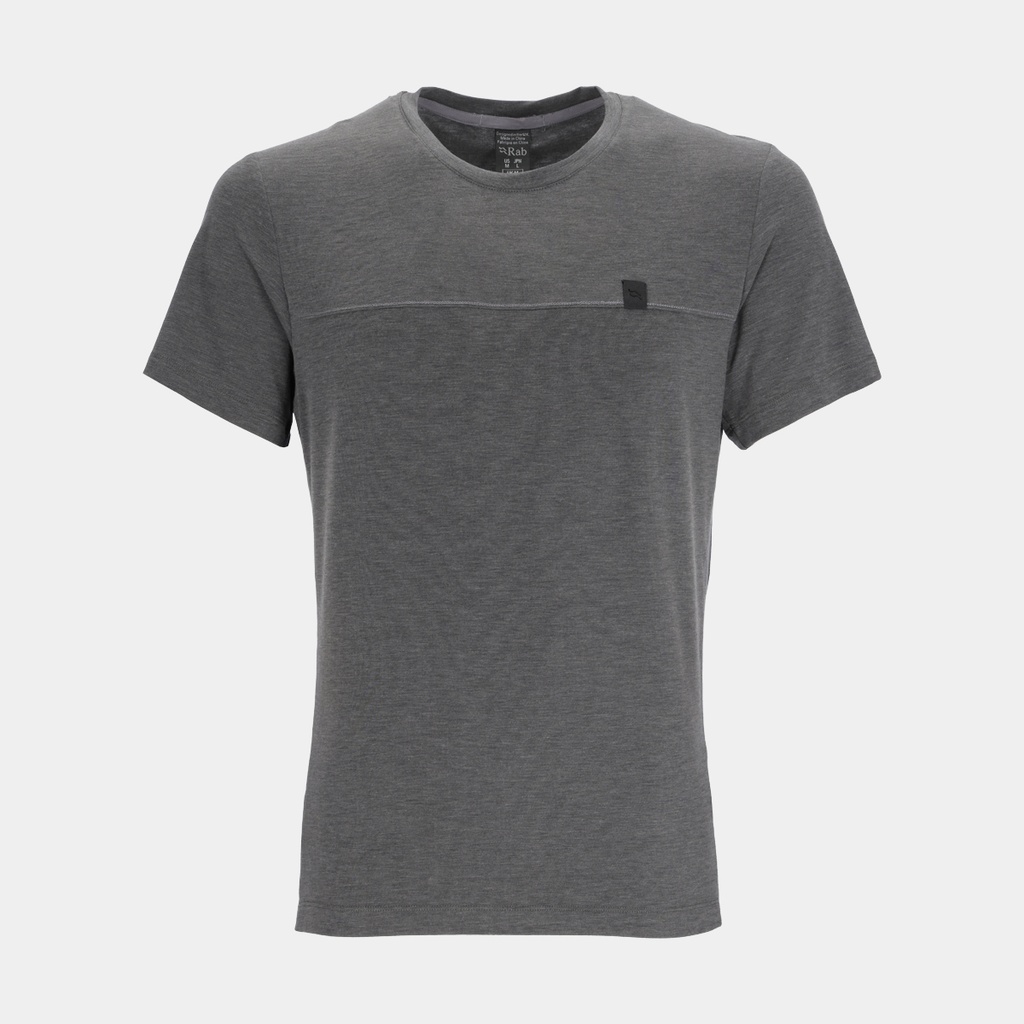 Lateral Short Sleeves Tee Grey Marl