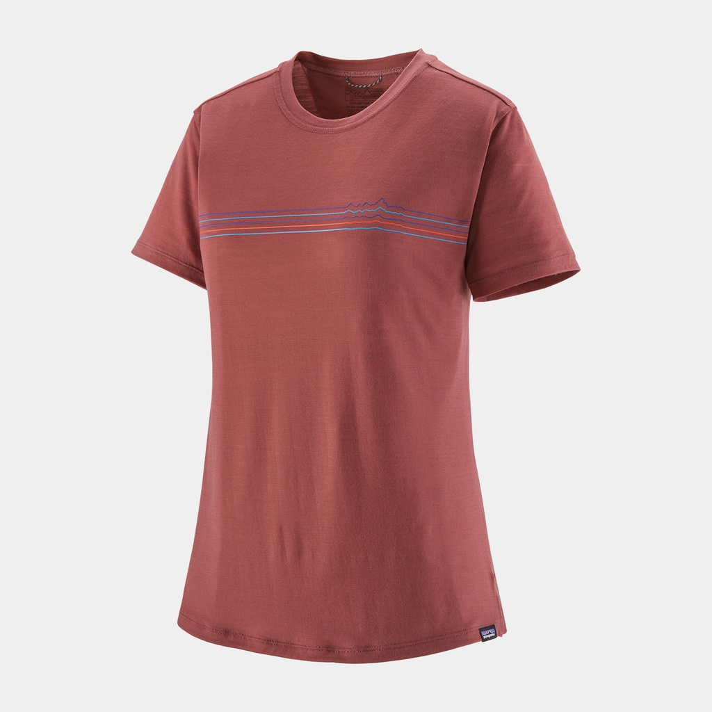 Capilene Cool Merino Graphic Shirt Women Fitz Roy Fader: Rosehip